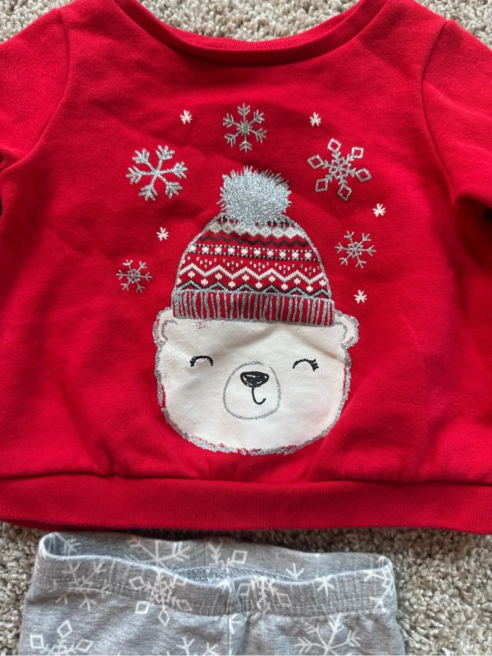 Baby Girl 9 Month Holiday Clothing Bundle Plaid Fleece Outfit set 8 Pieces